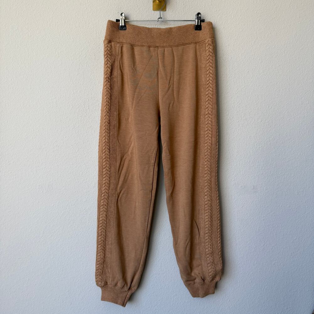 Lou & Grey Cable Signaturesoft Joggers in Caramel Heather Size S - Picture 2 of 5